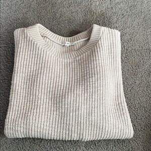 it is well L.A. Light Beige Knit Crewneck Sweater